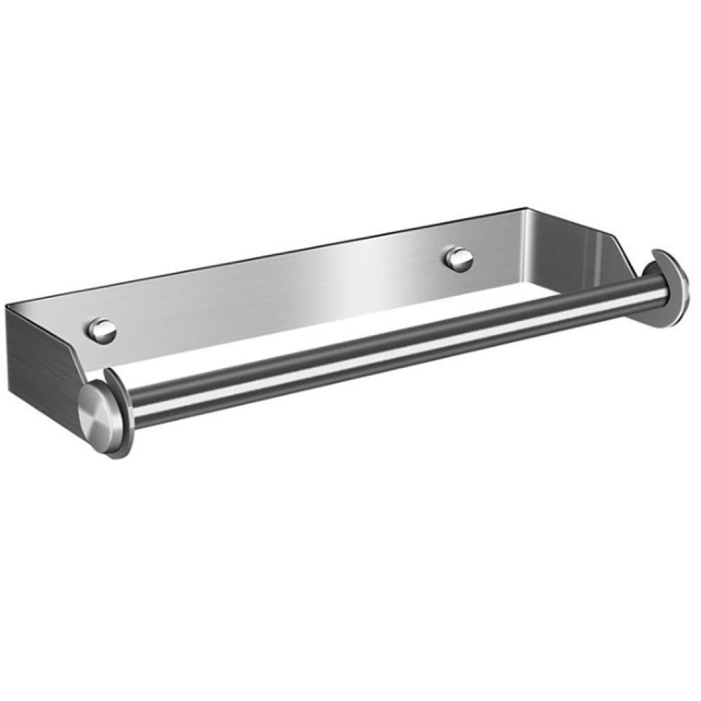 Stainless Steel Paper Towel Holder Punch-Free Towel Rack Wall Mounted Roll Paper Stand for Bathroom Kitchen Wipes Hanging,Silver,China