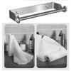 Stainless Steel Paper Towel Holder Punch-Free Towel Rack Wall Mounted Roll Paper Stand for Bathroom Kitchen Wipes Hanging,Silver,China view 2