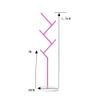 YYDS Clothing Garment Rack Metal Floor Coat Rack Hooks Display Hall Tree for Clothes Hats and Bags Clothing Racks (Color : Pink) view 4