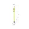 Clothing Garment Rack PVC Coat Rack Metal Stand - Hall Tree Entry-Way Furniture Best for Hanging Up Jacket, Purse, Hand-Bag, Cloth, Hat, Winter Scarf Holder Clothing Racks (Color : Yellow) view 2