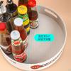Oak kitchen rotating rack multifunctional rotatable seasoning rack thickened seasoning box seasoning bottle seasoning bottle tray storage rack kitchen rack 30cm diameter view 4