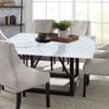 ESFVRG Marble Square Fitted Tablecloth, Elastic Edge, Water and Oil Resistant wipeable Polyester Fabric, Suitable for Kitchen Party Picnic, Fit for 47"x47" Square Table view 4