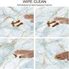ESFVRG Marble Square Fitted Tablecloth, Elastic Edge, Water and Oil Resistant wipeable Polyester Fabric, Suitable for Kitchen Party Picnic, Fit for 47"x47" Square Table view 3