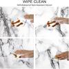 ESFVRG Marble Square Fitted Tablecloth, Elastic Edge, Water and Oil Resistant wipeable Polyester Fabric, Suitable for Kitchen Party Picnic, Fit for 47"x47" Square Table view 3