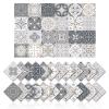 Tile Stickers Wall Decor Bathroom Kitchen Wall Sticker Waterproof PVC Decoration Stickers - 2D Sticker with Retro Design in Mosaic Style (Style-14, 4 x 4 Inch) view 1
