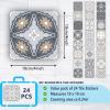 Tile Stickers Wall Decor Bathroom Kitchen Wall Sticker Waterproof PVC Decoration Stickers - 2D Sticker with Retro Design in Mosaic Style (Style-14, 4 x 4 Inch) view 2