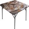 ESFVRG Marble Square Fitted Tablecloth, Elastic Edge, Water and Oil Resistant wipeable Polyester Fabric, Suitable for Kitchen Party Picnic, Fit for 44"x44" Square Table view 2