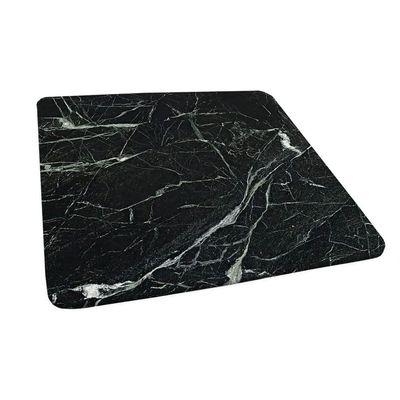 ESFVRG Marble Square Fitted Tablecloth, Elastic Edge, Water and Oil Resistant wipeable Polyester Fabric, Suitable for Kitchen Party Picnic, Fit for 40"x40" Square Table