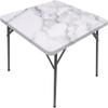 ESFVRG Marble Square Fitted Tablecloth, Elastic Edge, Water and Oil Resistant wipeable Polyester Fabric, Suitable for Kitchen Party Picnic, Fit for 35"x35" Square Table view 2