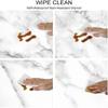 ESFVRG Marble Square Fitted Tablecloth, Elastic Edge, Water and Oil Resistant wipeable Polyester Fabric, Suitable for Kitchen Party Picnic, Fit for 35"x35" Square Table view 3