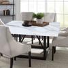 ESFVRG Marble Square Fitted Tablecloth, Elastic Edge, Water and Oil Resistant wipeable Polyester Fabric, Suitable for Kitchen Party Picnic, Fit for 35"x35" Square Table view 4