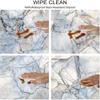 ESFVRG Marble Square Fitted Tablecloth, Elastic Edge, Water and Oil Resistant wipeable Polyester Fabric, Suitable for Kitchen Party Picnic, Fit for 44"x44" Square Table view 3