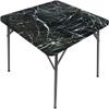 ESFVRG Marble Fitted Square Tablecloth, Elastic Edge, Water and Oil Resistant wipeable Polyester Fabric, Can Wipe Indoor/Outdoor Dining Table Cover, Fit for 24"x24" Square Table view 2