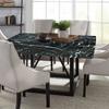 ESFVRG Marble Fitted Square Tablecloth, Elastic Edge, Water and Oil Resistant wipeable Polyester Fabric, Can Wipe Indoor/Outdoor Dining Table Cover, Fit for 24"x24" Square Table view 4