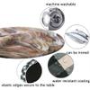 ESFVRG Marble Fitted tablecloths for Round Tables, Elastic Edge, Waterproof and wipeable Table Cover, Table Decoration Cloth, Buffet Party and Camping, Fit for 28" Table, view 4
