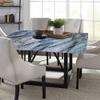 ESFVRG Marble Fitted Square Tablecloth, Elastic Edge, Water and Oil Resistant wipeable Polyester Fabric, Can Wipe Indoor/Outdoor Dining Table Cover, Fit for 35"x35" Square Table view 4