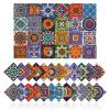 Tile Stickers Wall Decor Bathroom Kitchen Wall Sticker Waterproof PVC Decoration Stickers - 2D Sticker with Retro Design in Mosaic Style (Style-1, 4 x 4 Inch) view 1