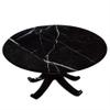 ESFVRG Marble Fitted tablecloths for Round Tables, Elastic Edge, Waterproof and wipeable Table Cover, Table Decoration Cloth, Buffet Party and Camping, Fit for 28" Table, view 1