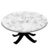 ESFVRG Marble Fitted tablecloths for Round Tables, Elastic Edge, Waterproof and wipeable Table Cover, Table Decoration Cloth, Buffet Party and Camping, Fit for 36" Table, view 1