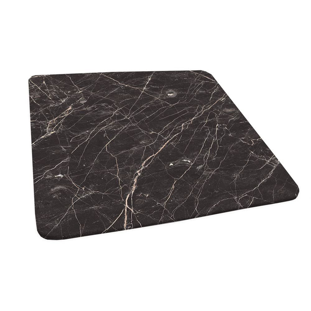 ESFVRG Marble Square Fitted Tablecloth, Elastic Edge, Water and Oil Resistant wipeable Polyester Fabric, Suitable for Kitchen Party Picnic, Fit for 40"x40" Square Table