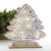 Delton LED Merry Christmas Tree, 12.2-inch Height, Wood, White view 1