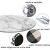 ESFVRG Marble Fitted tablecloths for Round Tables, Elastic Edge, Waterproof and wipeable Table Cover, Table Decoration Cloth, Buffet Party and Camping, Fit for 44" Table, view 4