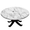 ESFVRG Marble Fitted tablecloths for Round Tables, Elastic Edge, Waterproof and wipeable Table Cover, Table Decoration Cloth, Buffet Party and Camping, Fit for 28" Table, view 1