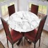ESFVRG Marble Fitted tablecloths for Round Tables, Elastic Edge, Waterproof and wipeable Table Cover, Table Decoration Cloth, Buffet Party and Camping, Fit for 28" Table, view 2