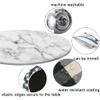 ESFVRG Marble Fitted tablecloths for Round Tables, Elastic Edge, Waterproof and wipeable Table Cover, Table Decoration Cloth, Buffet Party and Camping, Fit for 28" Table, view 4