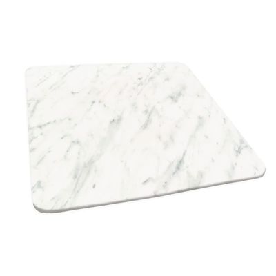 ESFVRG Marble Square Fitted Tablecloth, Elastic Edge, Water and Oil Resistant wipeable Polyester Fabric, Suitable for Kitchen Party Picnic, Fit for 47"x47" Square Table