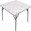 ESFVRG Marble Square Fitted Tablecloth, Elastic Edge, Water and Oil Resistant wipeable Polyester Fabric, Suitable for Kitchen Party Picnic, Fit for 47"x47" Square Table view 2