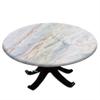 ESFVRG Marble Fitted tablecloths for Round Tables, Elastic Edge, Waterproof and wipeable Table Cover, Table Decoration Cloth, Buffet Party and Camping, Fit for 44" Table, view 1