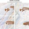 ESFVRG Marble Fitted tablecloths for Round Tables, Elastic Edge, Waterproof and wipeable Table Cover, Table Decoration Cloth, Buffet Party and Camping, Fit for 44" Table, view 3