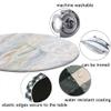ESFVRG Marble Fitted tablecloths for Round Tables, Elastic Edge, Waterproof and wipeable Table Cover, Table Decoration Cloth, Buffet Party and Camping, Fit for 44" Table, view 4