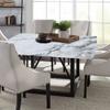 ESFVRG Marble Square Fitted Tablecloth, Elastic Edge, Water and Oil Resistant wipeable Polyester Fabric, Suitable for Kitchen Party Picnic, Fit for 44"x44" Square Table view 4