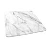 ESFVRG Marble Fitted Square Tablecloth, Elastic Edge, Water and Oil Resistant wipeable Polyester Fabric, Can Wipe Indoor/Outdoor Dining Table Cover, Fit for 47"x47" Square Table view 1