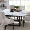 ESFVRG Marble Fitted Square Tablecloth, Elastic Edge, Water and Oil Resistant wipeable Polyester Fabric, Can Wipe Indoor/Outdoor Dining Table Cover, Fit for 47"x47" Square Table view 4