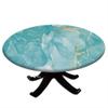 ESFVRG Marble Fitted tablecloths for Round Tables, Elastic Edge, Waterproof and wipeable Table Cover, Table Decoration Cloth, Buffet Party and Camping, Fit for 44" Table, view 1