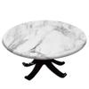 ESFVRG Marble Fitted tablecloths for Round Tables, Elastic Edge, Waterproof and wipeable Table Cover, Table Decoration Cloth, Buffet Party and Camping, Fit for 36" Table, view 1