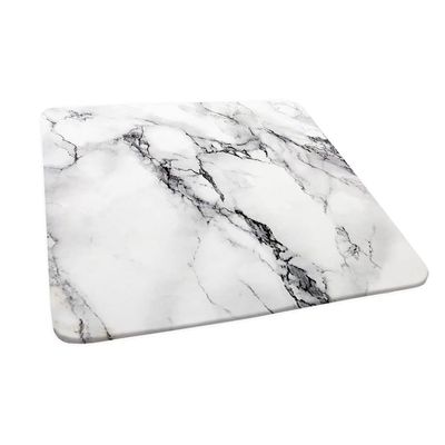 ESFVRG Marble Fitted Square Tablecloth, Elastic Edge, Water and Oil Resistant wipeable Polyester Fabric, Can Wipe Indoor/Outdoor Dining Table Cover, Fit for 40"x40" Square Table