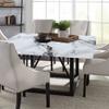 ESFVRG Marble Fitted Square Tablecloth, Elastic Edge, Water and Oil Resistant wipeable Polyester Fabric, Can Wipe Indoor/Outdoor Dining Table Cover, Fit for 40"x40" Square Table view 4