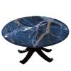 ESFVRG Marble Fitted tablecloths for Round Tables, Elastic Edge, Waterproof and wipeable Table Cover, Table Decoration Cloth, Buffet Party and Camping, Fit for 44" Table, view 1