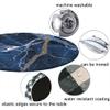 ESFVRG Marble Fitted tablecloths for Round Tables, Elastic Edge, Waterproof and wipeable Table Cover, Table Decoration Cloth, Buffet Party and Camping, Fit for 44" Table, view 4