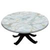 ESFVRG Marble Fitted tablecloths for Round Tables, Elastic Edge, Waterproof and wipeable Table Cover, Table Decoration Cloth, Buffet Party and Camping, Fit for 24" Table, view 1
