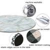 ESFVRG Marble Fitted tablecloths for Round Tables, Elastic Edge, Waterproof and wipeable Table Cover, Table Decoration Cloth, Buffet Party and Camping, Fit for 24" Table, view 4