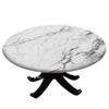 ESFVRG Marble Fitted tablecloths for Round Tables, Elastic Edge, Waterproof and wipeable Table Cover, Table Decoration Cloth, Buffet Party and Camping, Fit for 44" Table, view 1