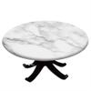 ESFVRG Marble Fitted tablecloths for Round Tables, Elastic Edge, Waterproof and wipeable Table Cover, Table Decoration Cloth, Buffet Party and Camping, Fit for 28" Table, view 1