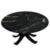 ESFVRG Marble Fitted tablecloths for Round Tables, Elastic Edge, Waterproof and wipeable Table Cover, Table Decoration Cloth, Buffet Party and Camping, Fit for 28" Table, view 1