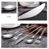 IKXO 120 Piece Silverware Stainless Steel Flatware Set, Black Cutlery Set Service for 24, Fork Spoon Knife Set Eating Utensils Tableware Set for Home Kitchen Party Restaurant view 3