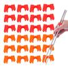 24 Pieces Reusable Kid Training Chopstick Helper for Kids Adults Beginner Learner or Trainers, Plastic Practice Chop Stick Pack, Hinges Connector for Practice Chopstick (Orange12pcs + Red 12pcs) view 1